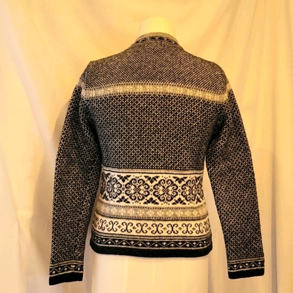 Frost Icelandic Style: Black Grey & White 100%Wool - image 2